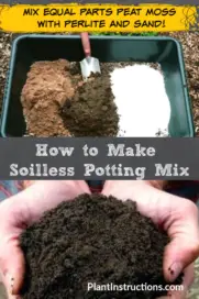 How to Make Soilless Potting Mix - Plant Instructions