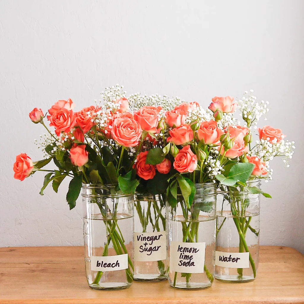 soda in cut flowers